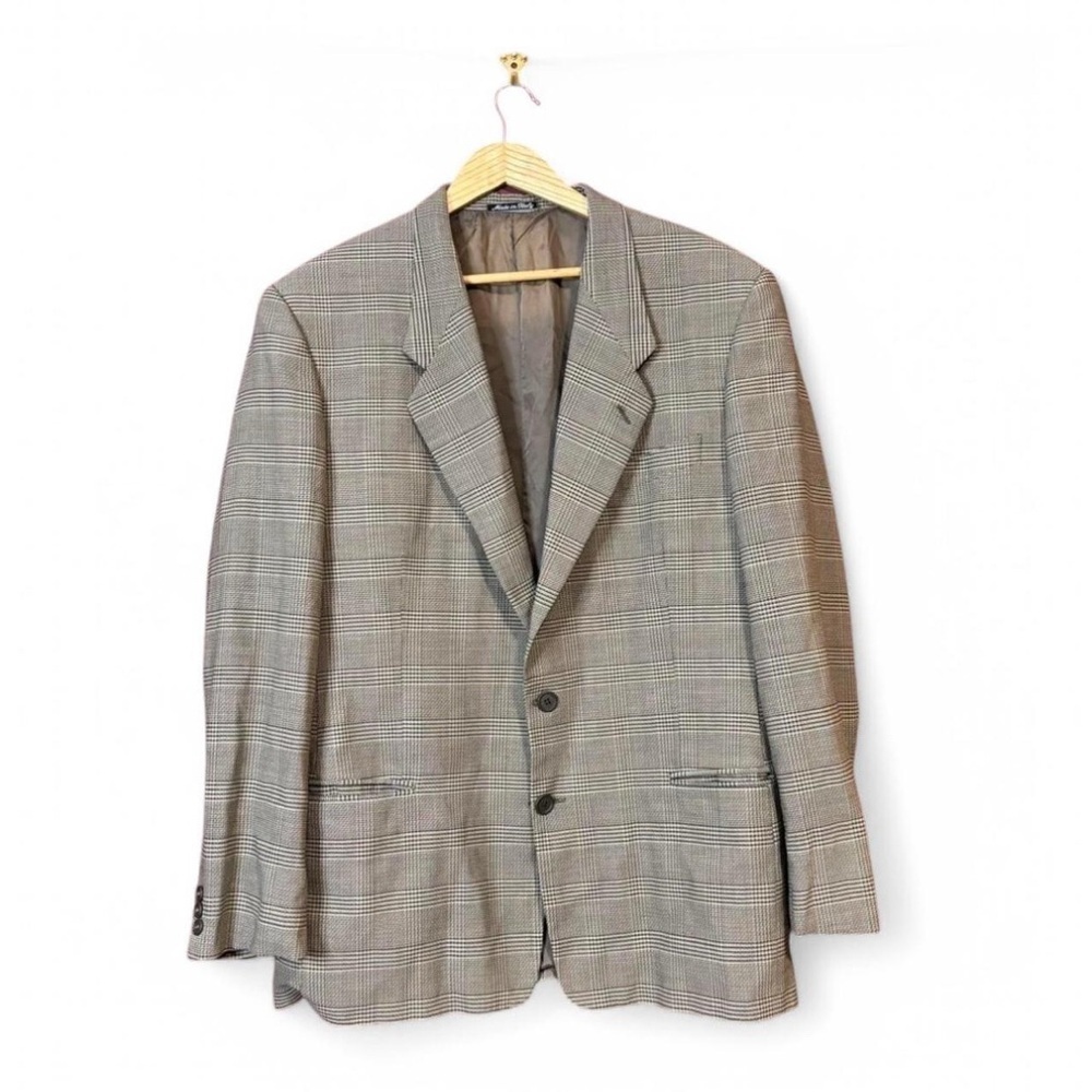 VTG Giorgio Armani Le Collezioni Blazer 42L Wool Blend Oversized Y2K Academia